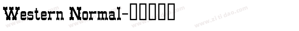 Western Normal字体转换